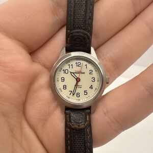 Timex Expedition Women T41181 Dress Leather Quartz Analog 25mm Watch New Battery